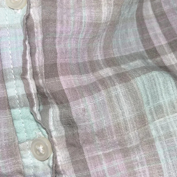 Imperfect juniors plaid shirt button down SO collar shirt size medium - Picture 2 of 7